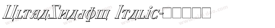 UltraShadow Italic字体转换